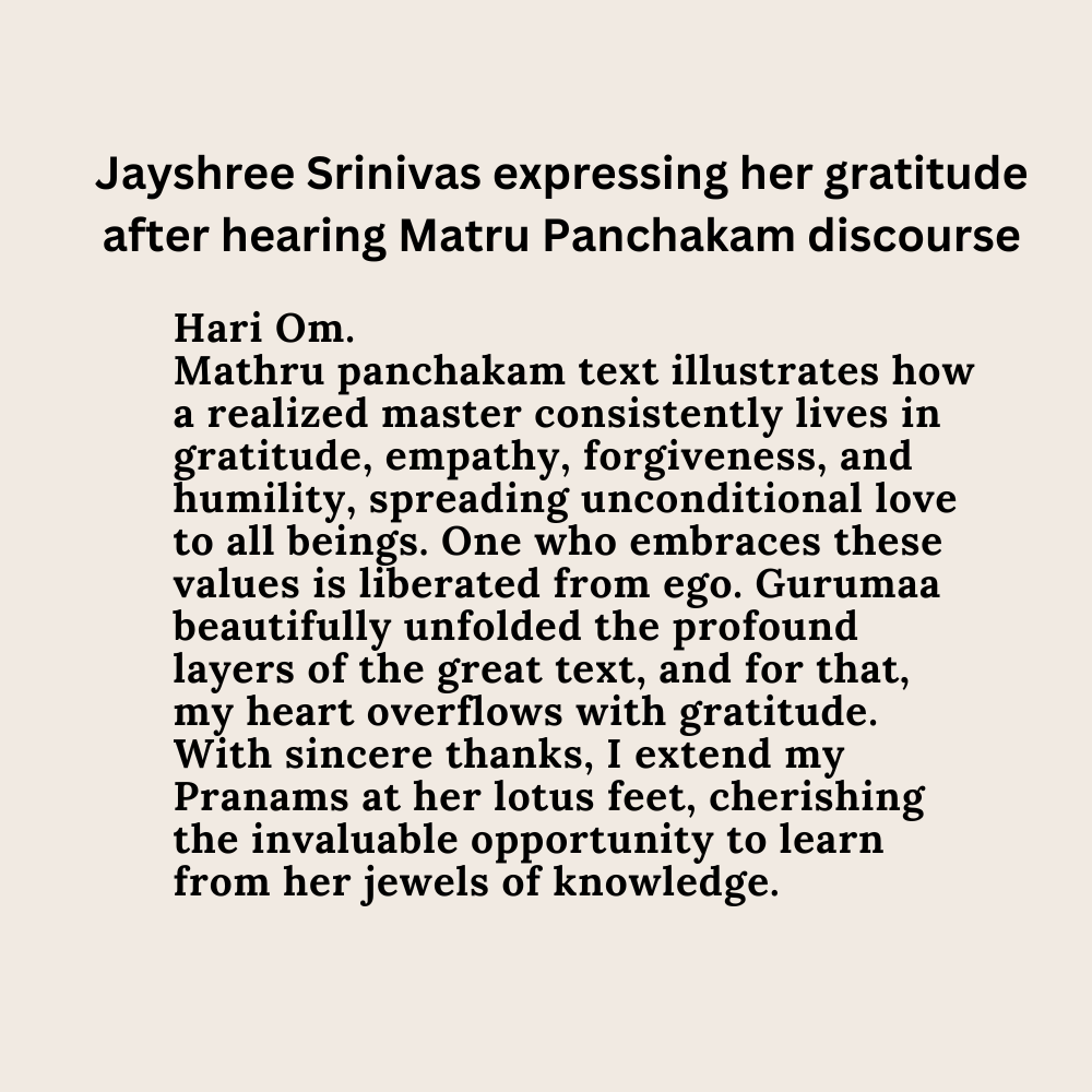 mathru panchakam feedback